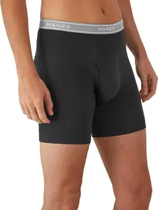 Hanes mens Underwear Boxer Briefs Pack, Cool & Breathable Cotton Moisture-wicking Underwear for Men, No Ride Up