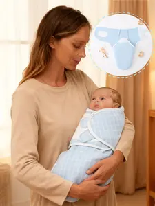 Newborn Baby Blanket with Side Zipper, High-Quality Fitted Plaid Wrap, Casual Cute Swaddle, Perfect for Gifts and Infant Photography