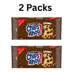 CHIPS AHOY! Chunky Fudgy Chocolate Chip Cookies, Party Size, 24.75 oz