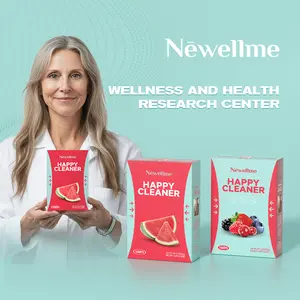 NEWELLME Happy Cleanse - Superfood Powder/Probiotics/Digestive Enzymes/Moringa - Supports gut health - Boosts immunity, Healthcare Dietary