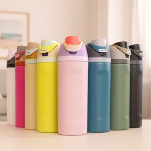 Stainless Steel Vacuum-Insulated Cup with Lid, Leak-Proof Dual-Layer Thermal Portable Water Bottle, Keeps Drinks Hot for 12 h and Cold for 24 h, Vacuum-Insulated Tumbler and Thermos Gift