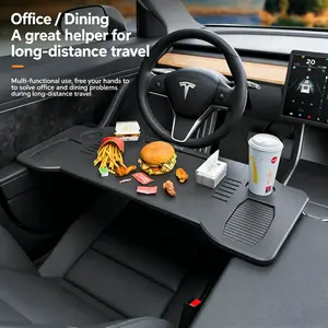 Car-mounted small table board, front row folding dining table, computer desk for working in the car, eating inside the car Car Cup Holder