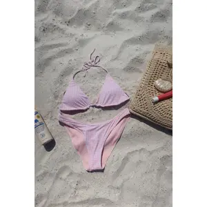 Pink Gingham Reversible Bikini