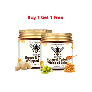 Buy 1 Get 1 Free   Organic Grass-Fed Beef Tallow Balm with Raw Honey 120g - All-Natural Handmade Moisturizer for Deep Hydration, Skin Barrier Repair & Radiant Smooth Skin, Face & Body Care Cream