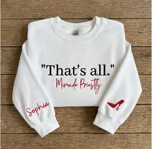 Embroidered That's All Sweatshirt, Fashion Movie Gift, Runway Magazine Hoodie, Red High Heels Crewneck, Fashion Shirt, 2026 Fashion Week