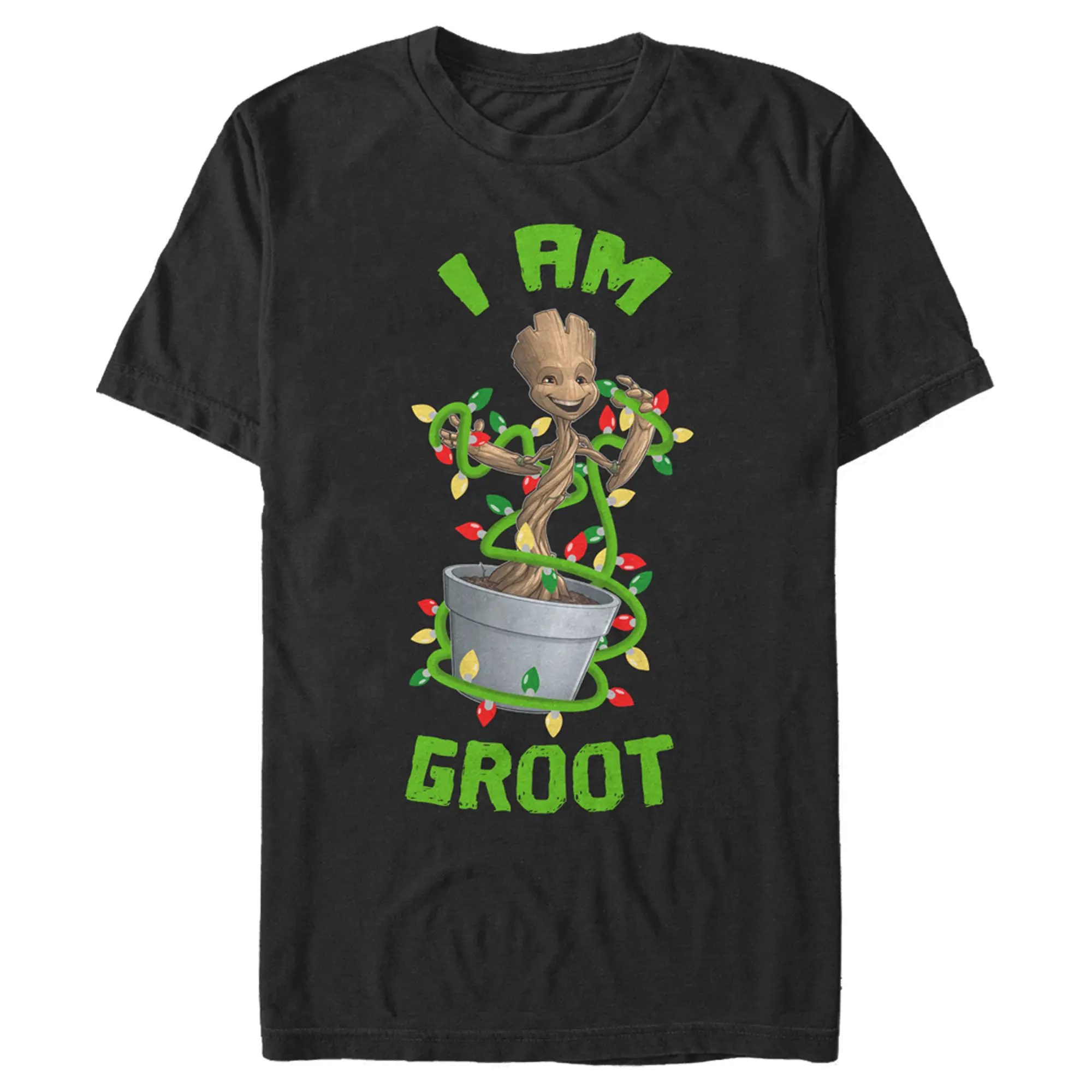 Men's Marvel Christmas I am Groot Lights T-Shirt