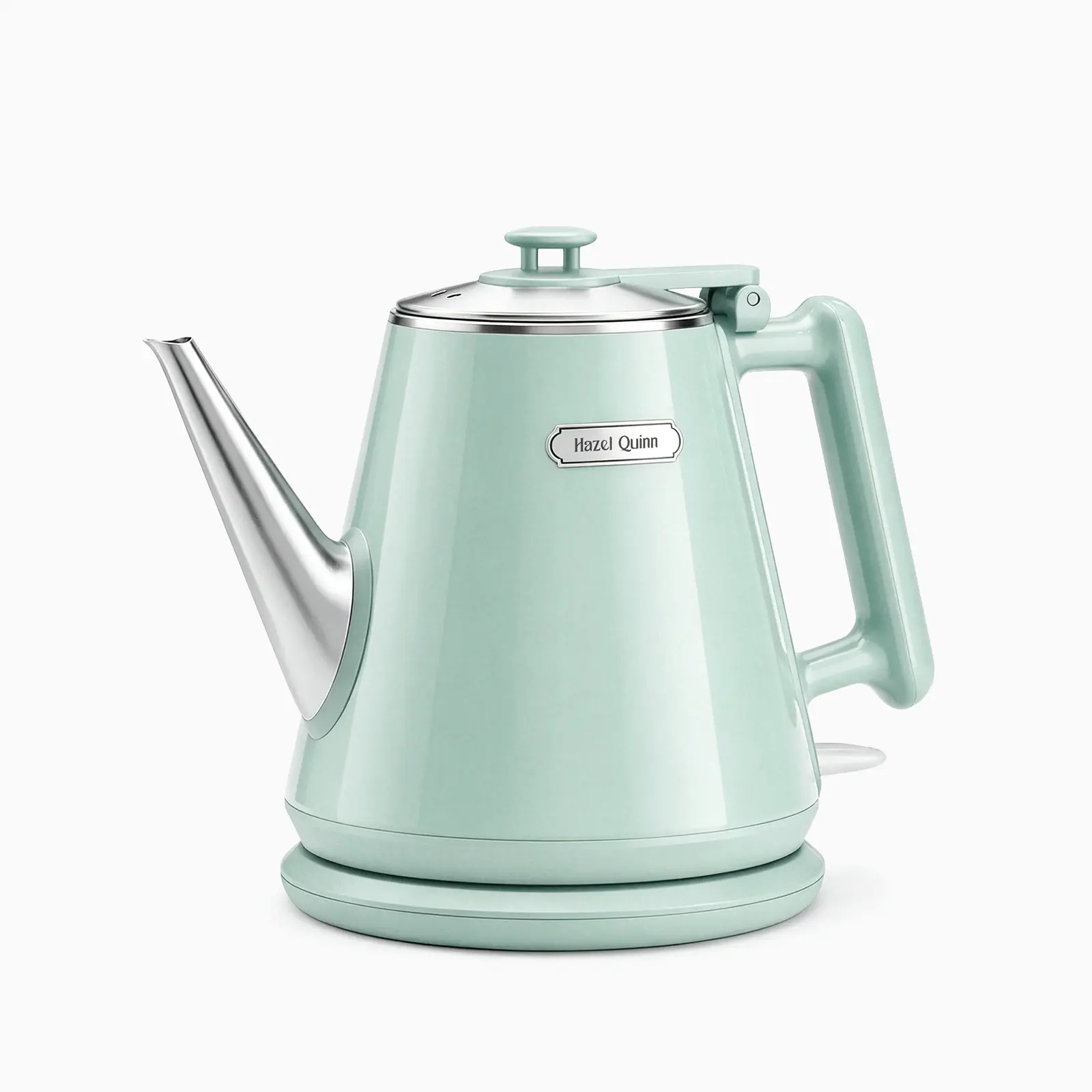 Hazel Quinn Electric Kettle - 1L/34oz Small Tea Kettle, 800W Fast Boil, All 304 Stainless Steel Interior, Double Wall for Cool Touch and Thermal,  Mint Green