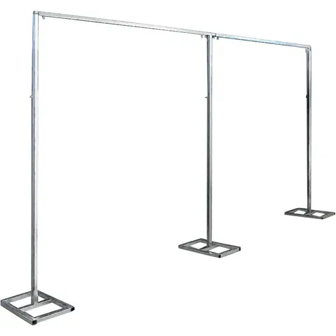 Adjustable Heavy-Duty Rectangular Backdrop Stand Arch Kit - 20x10 ft Size (3m/9.84ft), 3 x Large Base, 10kg Steel Base, for Wedding Parties, Indoor/Outdoor Use
