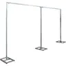 Adjustable Heavy-Duty Rectangular Backdrop Stand Arch Kit - 20x10 ft Size (3m/9.84ft), 3 x Large Base, 10kg Steel Base, for Wedding Parties, Indoor/Outdoor Use