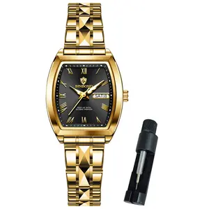 BINBOND Womens Watch Business Gift Fashion Quartz Stainless Steel Luminous Waterproof Day-Date Watch Ladies Wrist Watch L355