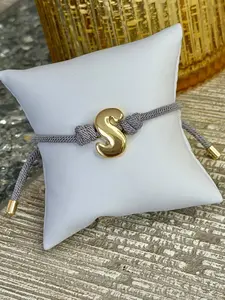 Bracelet Gray Initial Knot