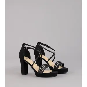 Glow Getter Rhinestone Block Heels