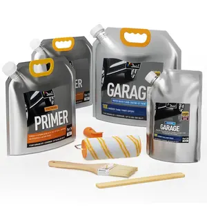 DWIL Epoxy Garage Floor Paint Kit – Water-Based, Low Odor, High Gloss Finish for Concrete & Basements (1-Car Kit, Light Gray)