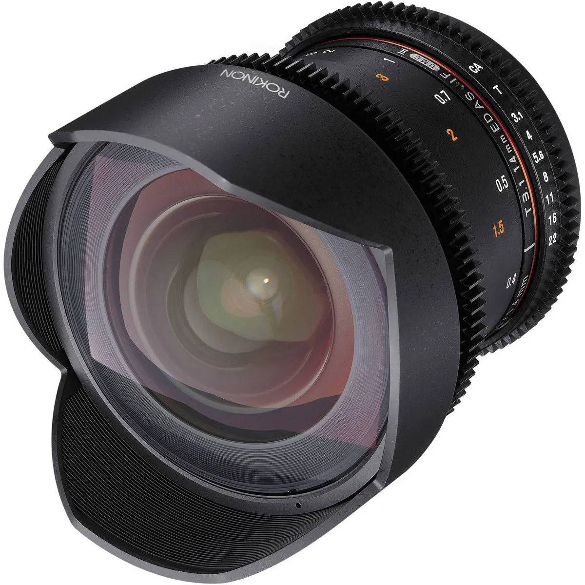 Rokinon 14mm T3.1 Cine DS Single Lens for Sony E - Aperture Scale, Full Frame, Glass Elements, Smooth Operation, Durable Build, Secure Mount Compatibility, Smooth Iris Pulls