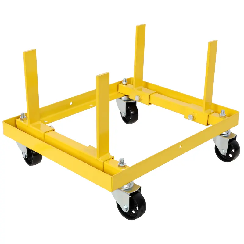 Engine Stand, 750 LBS Load Capacity Engine Motor Stand with Adjustable Width & Length, Heavy-Duty Steel Motor Holder with 4 Swivel Casters and 2 Ratchet Straps, Suitable for Most Engines