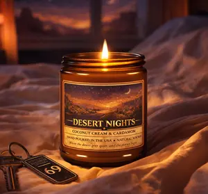 Desert Nights Candle | Coconut Cream & Cardamom Soy Candle | House of Flamers