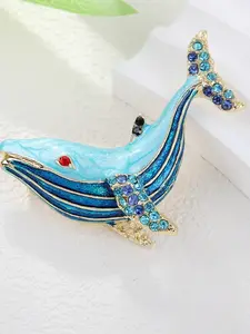 Fashion Oceanic Whale Pin, Unisex Versatile Decorative Brooch, Stylish Oil Drop Design, Perfect for All Occasions, Men and Women Accessories