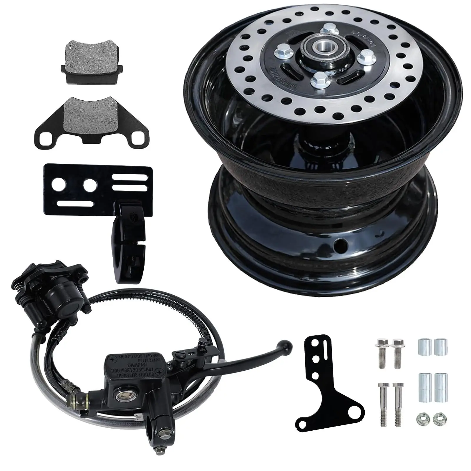 JMCHstore Front Rim Disc Hydraulic Brake Kit For Coleman BT200X CT200U-EX CT200U-EXR, Axis M200 Massimo Baja Trailmaster MB200 MB200S 196cc Viper Hisun 200cc Mini Bike