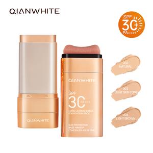 QIANWHITE Mineral Sunscreen Face Sunscreen Stick - Korean Skin Tinted Sunscreen for Face with SPF, Zinc Oxide Face Sunscreen for Women with Titanium Dioxide, Travel Size Facial Sun Screen Protection