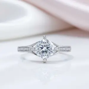 1ct Round Diamond Option 14k White Gold Engagement Ring