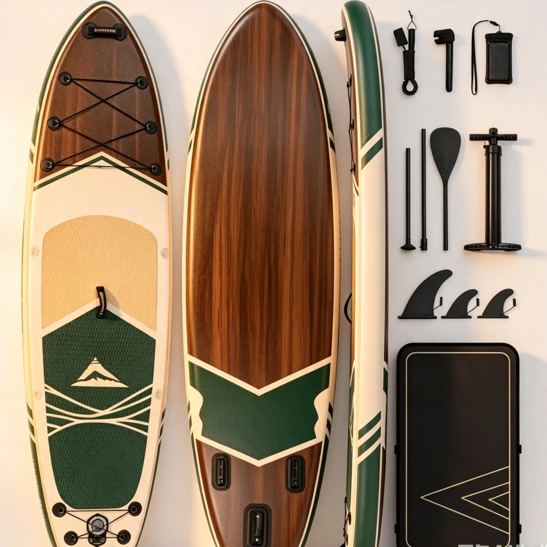 Inflatable Stand Up Paddle Board, 400lbs Extra Ultra-Light Blow Up Paddle Board, Premium SUP Accessories Kit & Backpack, Non-Slip Stable Deck Boat for Yoga Fishing Surf