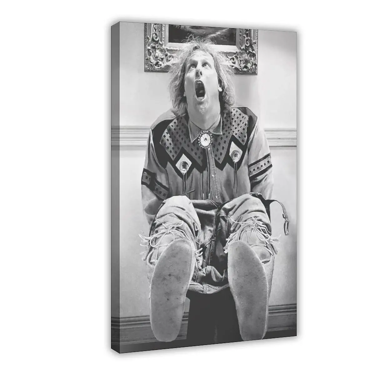 Dumb and Dumber Black and White Toilet Scene Print, Funny Classic Comedy Bathroom Wall Art, Artistic Home Decor Decoration - Ideal Gift for Him