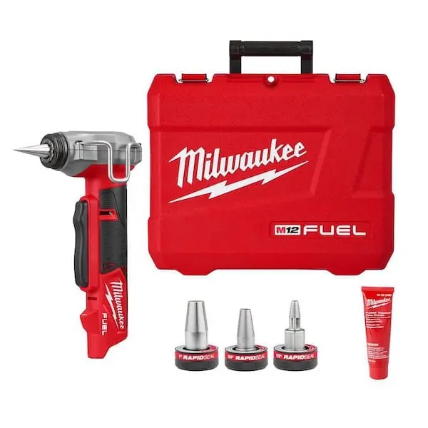 Milwaukee M12 FUEL ProPEX Expander Tool with 1/2 in. - 1 in. RAPID SEAL ProPEX Expander Heads