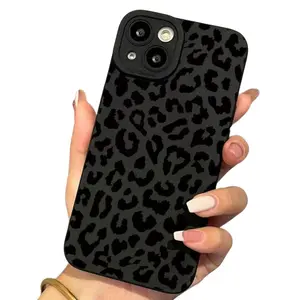Leopard Pattern Phone Case, Distinctive Look, Full Covered Camera Protect Anti-fall Mobile Phone Protective Case, Shockproof Phone Cover for iPhone 12 13 14 15 Pro Max, Protector, for Smartphone, Cellphone Accessories