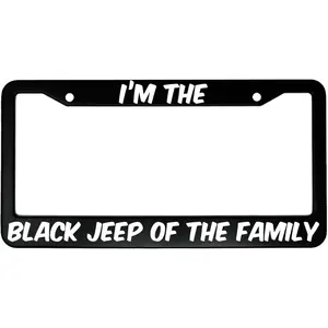 I'm The Black Jeep Of The Family License Plate Frame
