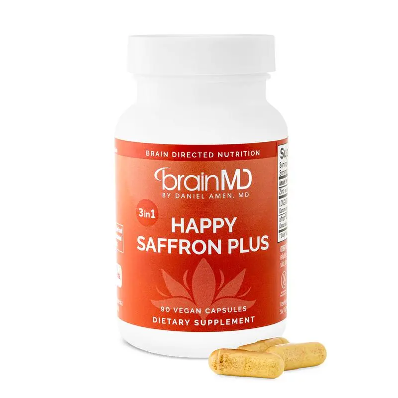 BrainMD - Happy Saffron Plus | # 1 formula for a healthier, happier you - Free from gluten, dairy, and eggs