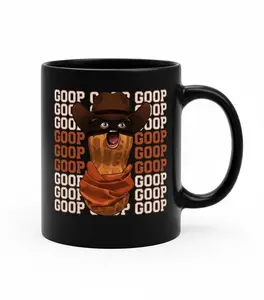 The Burnt Peanut GOOP Mug, Funny Bungulator Coffee Cup, Peanut Finds The Loot Ceramic Mug, Retro Cowboy Nut Gift for Game Lover