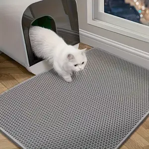 Cat Litter Trapping Mat EVA Non Slip Waterproof and Urine Resistant Litter Catcher Easy to Clean and Prevents Litter Scattering