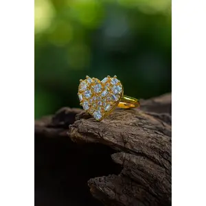 Heart Cluster Nugget Ring