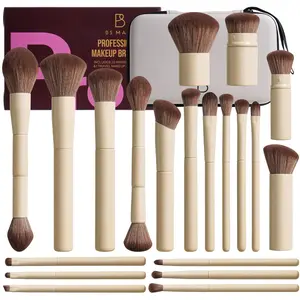 20Pcs Professional Makeup Brush Set with Storage Bag, Includes Powder Foundation Concealers Eye shadows Blush Soft Makeup Brushes, Portable Makeup Tools for Women,Complete Makeup Brushes for Travel