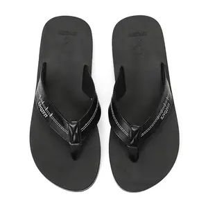 XJYQZFJT Men's PU Leather Flip Flops - Lightweight, Non-Slip, Soft-Bottom Sandals with Comfortable Fabric Thong, Footwear for Summer Outdoor Walking & Beach, Footwear For Beach