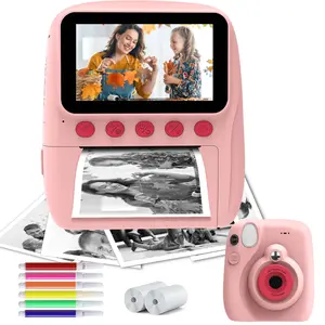 Kids Instant Print Camera Toy, Perfect Christmas Birthday Gift, 1080P HD Camera, Multiple Photo Filters, 3s/5s/10s Timer Modes, Compact Instant Photo Printer For Boys And Girls Aged 3-12