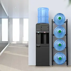 5 Gallon Water Jug Holder, Heavy Duty Steel, 4-Tier Storage Rack for Kitchen, Home, Office, Pantry
