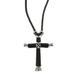 Horseshoe Nail Cross Necklace