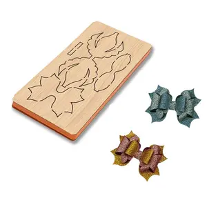 Wooden Bow Cutting Mold, Three-Layer Assembly, Suitable for Most Machines, Ideal for Crafting Projects, Durable Wood Material