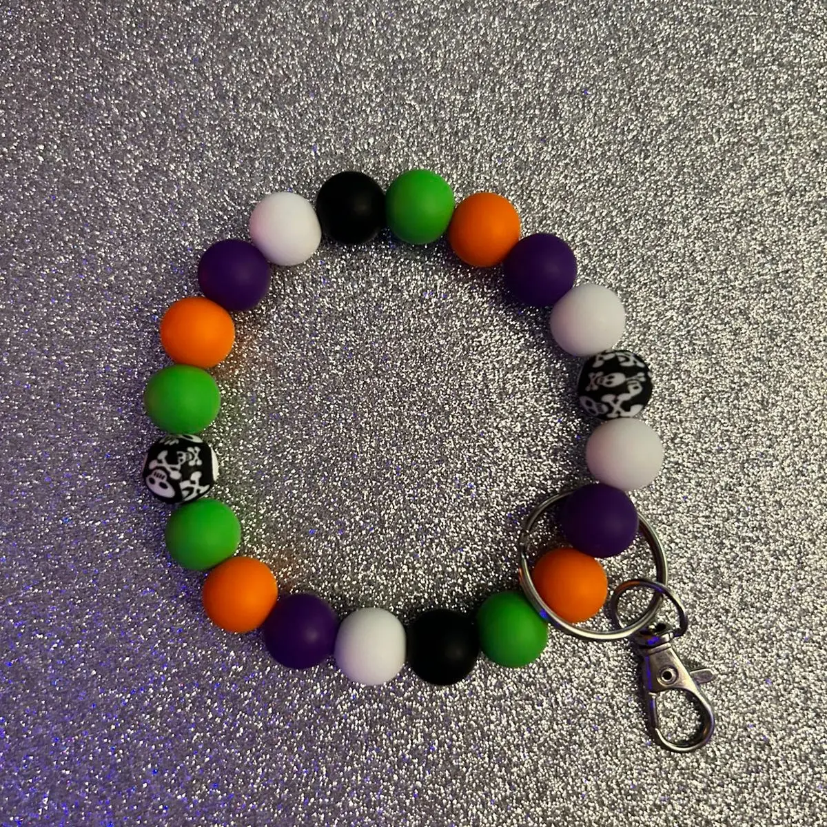Silicone Skull wristlet Keychain