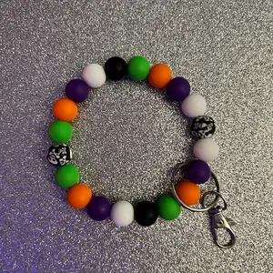 Silicone Skull wristlet Keychain