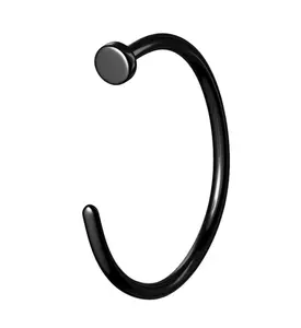 Black Titanium Nose Ring Hoop