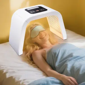 LED Face Skin Care Light Machine 7 Color Therapy with Eye Shield for Wrinkle Reduction & Pore Minimization at Home & SPA
