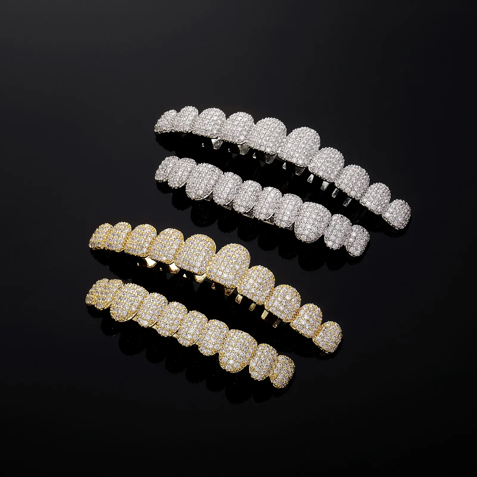 Holiday Haul Hip Hop Cubic Zirconia Teeth Grills forRappers and Cosplavers -Punk Style Accessory Setgrillz cap Jewelry Oral Unisex Cuban Link Chain Set Diamond Dial Leather Watch Gold Moissanite Men's Wedding Self-Adhesive ultra magnetic elegant party