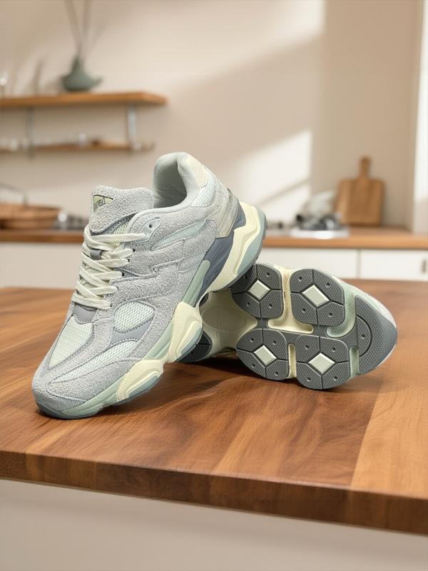 2026 New Style 9060 Thick Autumn Winter Unisex Dad Shoes, Casual Warm Sports Sneakers for All Seasons, Patchwork Textile Upper with Rubber Sole