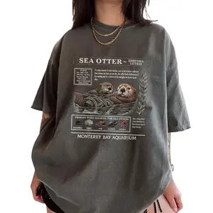 Sea Otter Monterey California 90s Aquarium Lover  T-Shirt, Vintage #TSsswift Otter merch Shirt, Monterey Bay Otter Shirt, Coastal Aesthetic Tee 4