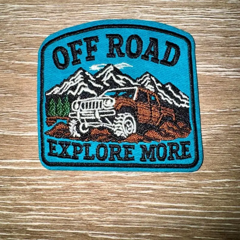 Off Road Leather Iron-On Patch