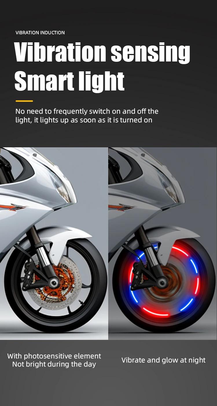 LED wheels light motocycle ，motorcycle tire lights night safety lightscar model usb charging auto wheel tire valve cap luminous cycling hub light car accessori