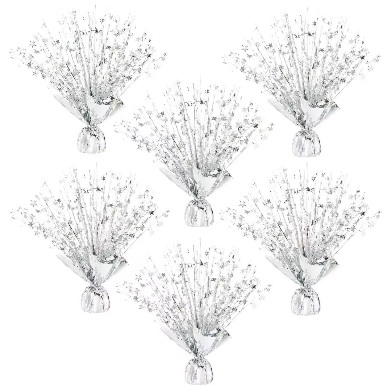 6PCS Freestanding Star Decoration Set, Modern Luxury Party Table Centerpiece, Ideal for Wedding & Birthday Multiple Events Decor (Home & Festive Party Supplies), Light, Party Theme