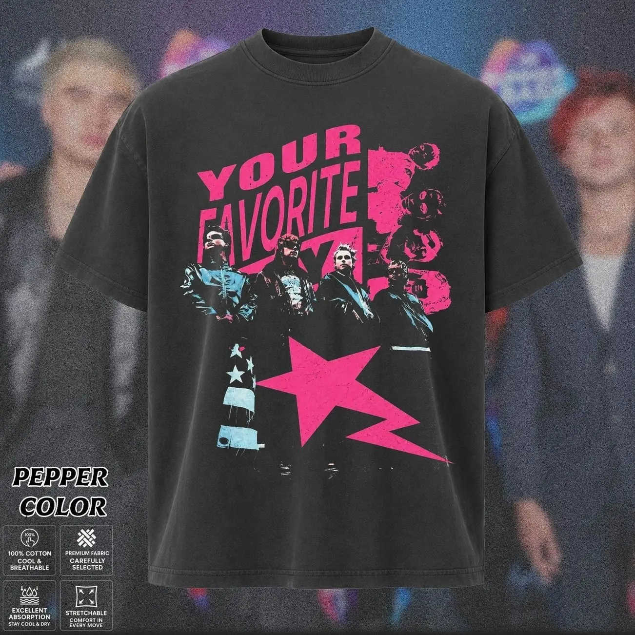 Men's Short-Sleeve 5 Seconds of Summer T-Shirt - Summer Collection, Retro Pop Rock Band Tee, 2026 Everyone's A Star World Tour Inspired Vintage Graphic Shirt, Unisex Fan Gift WP2
